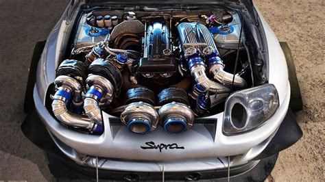 2jz big turbo engine bay