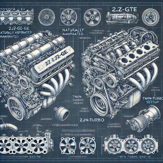 2JZ-GTE and 2JZ-GE: Comprehensive Comparison of Stock Power, Torque, and Tuning Potential